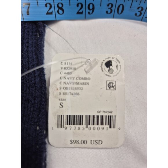 Free People Cropped Sweater Women's Size S Blue Easy Street Patterned Boxy (52) - Picture 11 of 12